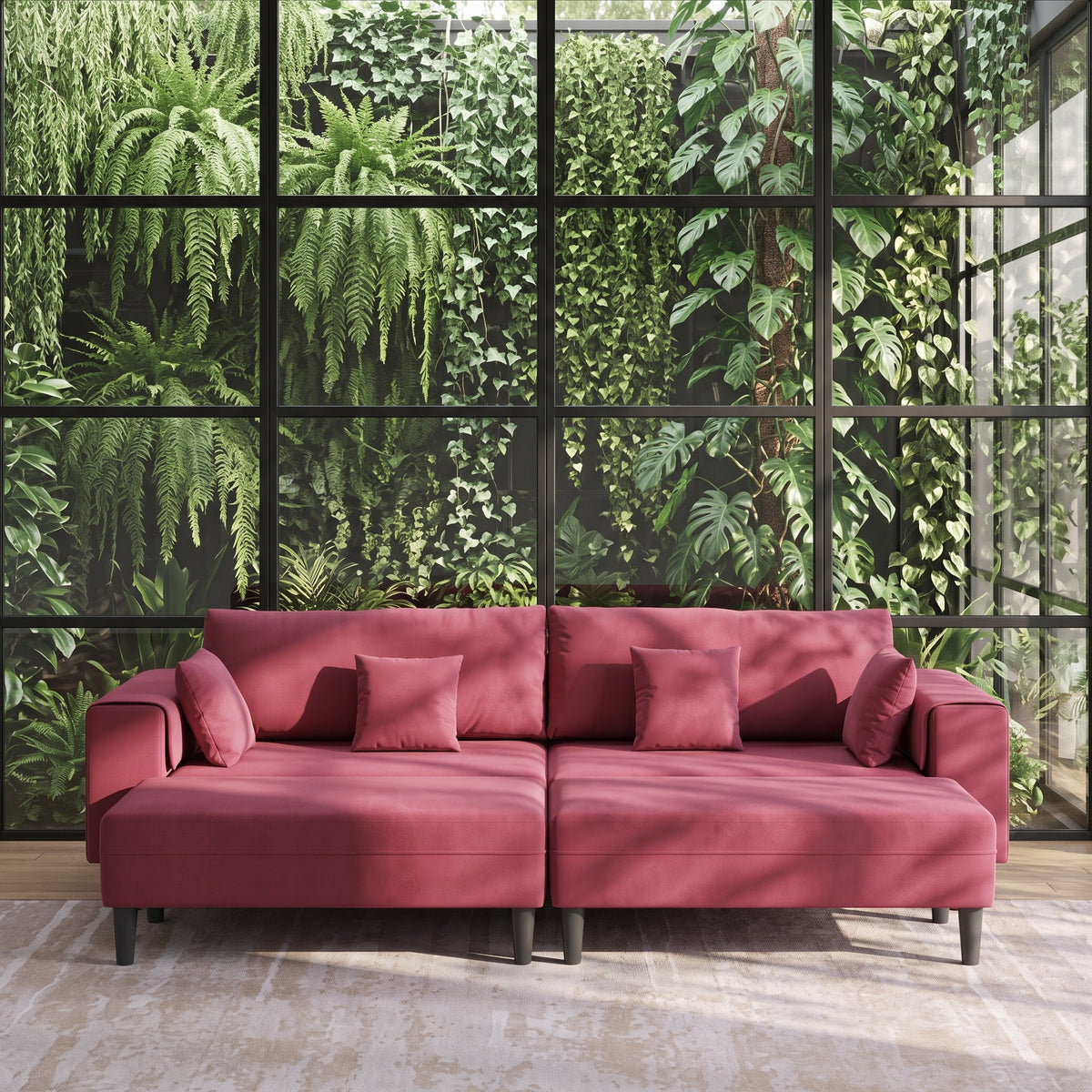 Canapé 4 Places Velours – Design Moderne 250 cm