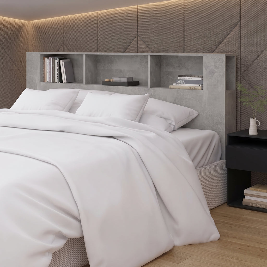 Tête de Lit Armoire avec Rangement  – Chêne Sonoma