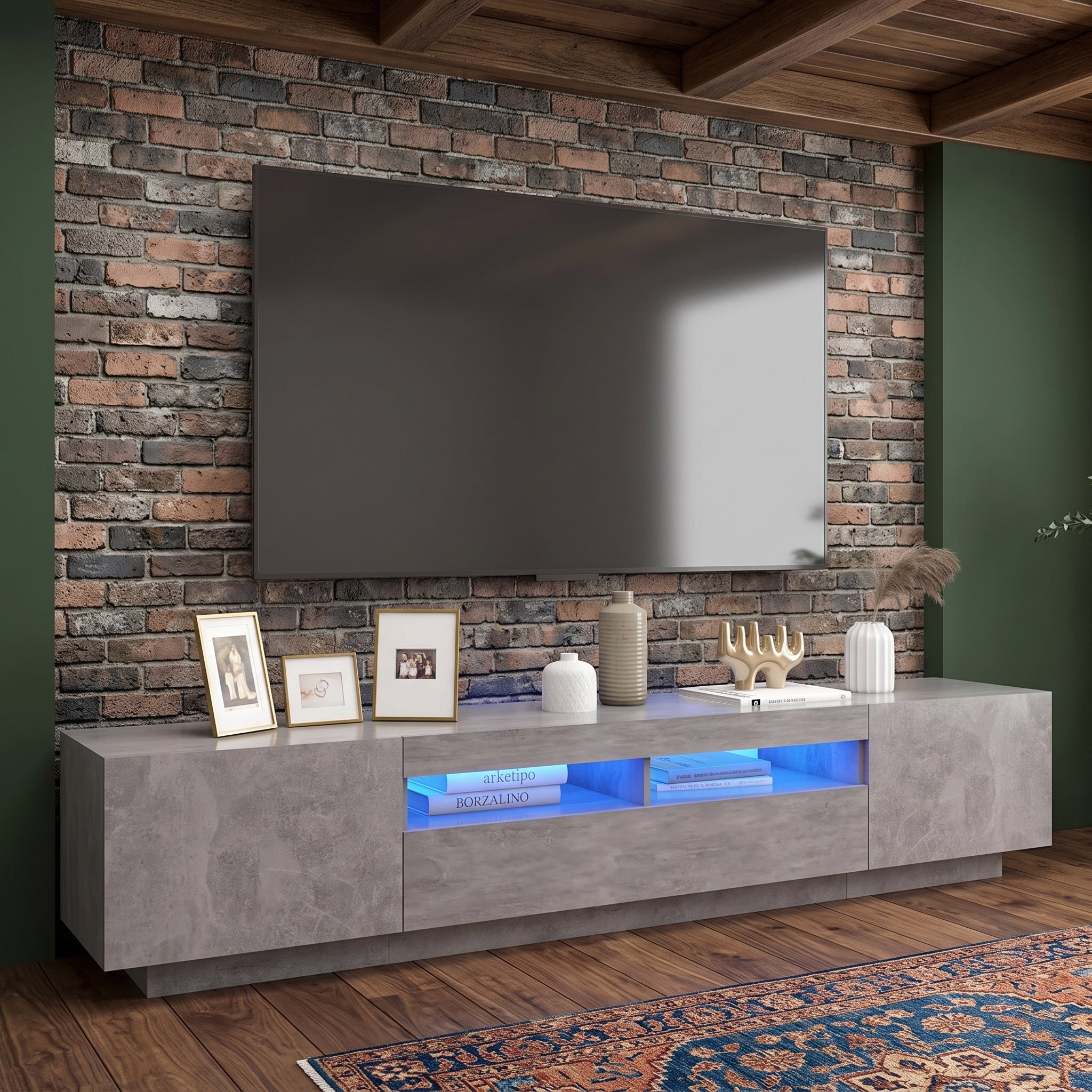 Meuble TV 200 cm  avec Éclairage LED RVB