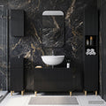 Ensemble 4 Meubles de Salle de Bain ARNHEM – Chêne Sonoma, Gain de Place